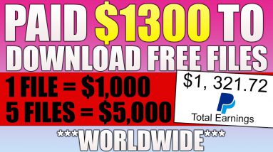 Earn $1300 Downloading FILES For FREE ~ Worldwide! (Make Money Online)