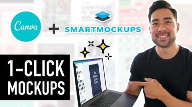 How To Create Product Mockups in Canva With One Click // Canva and Smartmockups Integration