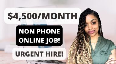 *EXPIRES SOON*  $3,900-$4,500 PER MONTH NON PHONE (EMAIL/CHAT) WORK FROM HOME JOB! APPLY ASAP