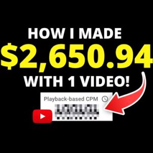 How I Made $2650 With 1 Youtube Video