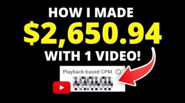 How I Made $2650 With 1 Youtube Video