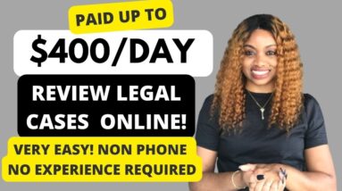 VERY EASY! GET PAID TO EVALUATE COURT CASES ONLINE I UP TO $400 PER CASE! NO EXPERIENCE NEEDED!