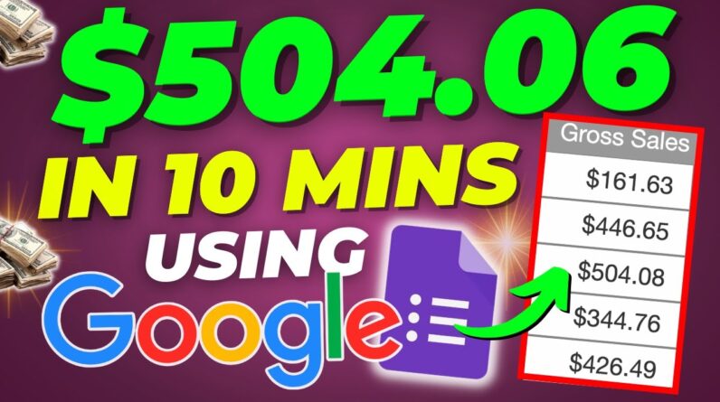 GET PAID $504 (Takes 10 Minutes) In Passive Income For Free Using Google & Affiliate Marketing