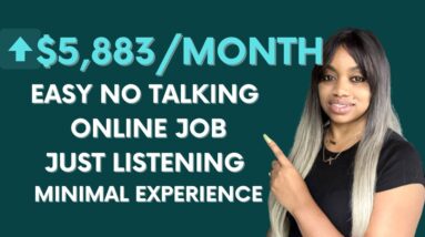 *EXPIRES SOON* EASY $3200-$5583 A MONTH TO MONITOR PHONE CONVERSATIONS I NO SPEAKING WORK FROM HOME