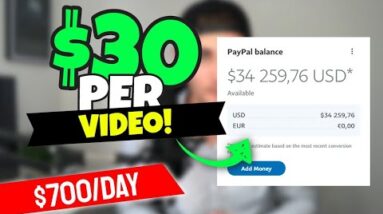 INCREDIBLE +$700 Watching Videos ($30 Per 60 Second Video) | Make Money Online Watching Videos