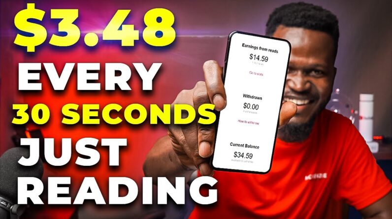 Earn $3.48 Every 30 Seconds READING STORIES (Make Money Online)
