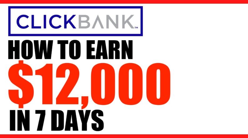 $12K Per Week On Clickbank, Quit Your Job