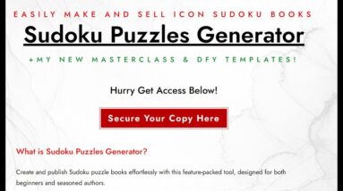 Sudoku Puzzles Generator Special Masterclass Bonuses